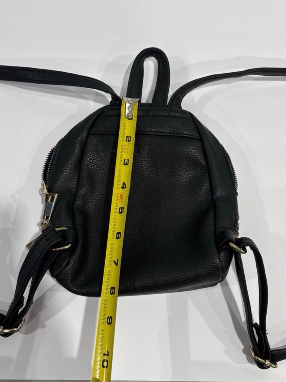 Made in Italy Mini Black Leather Backpack - Picture 5 of 5